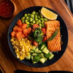 Salmon Teriyaki Grilled Salad